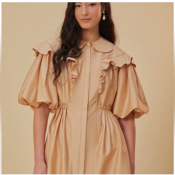 Farm Rio Ruffle Puff-Sleeve Mini Dress - Picture 6 of 12